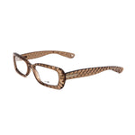 Bottega Veneta Brown Plastic Frames designed for women with transparent brown finish in size 52/17/135 mm