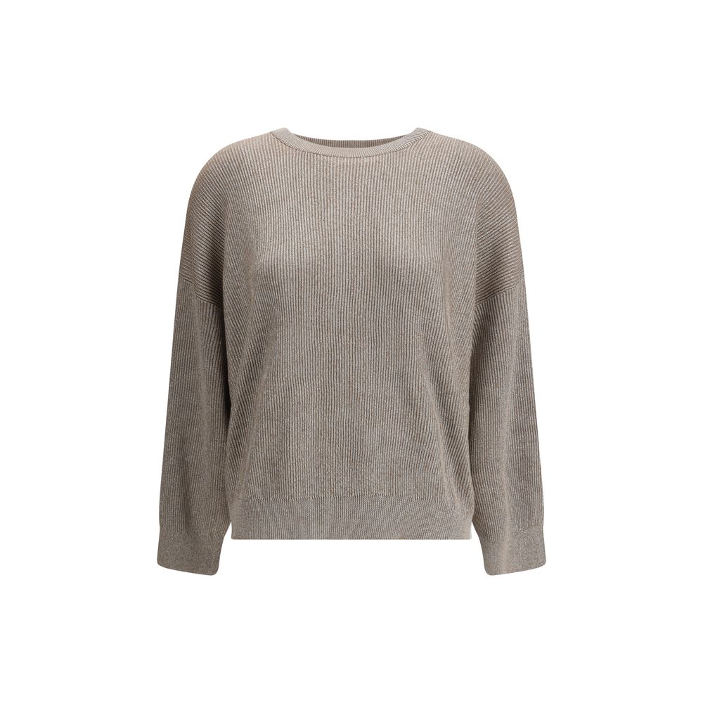 Brunello Cucinelli Beige Cotton Sweatshirt