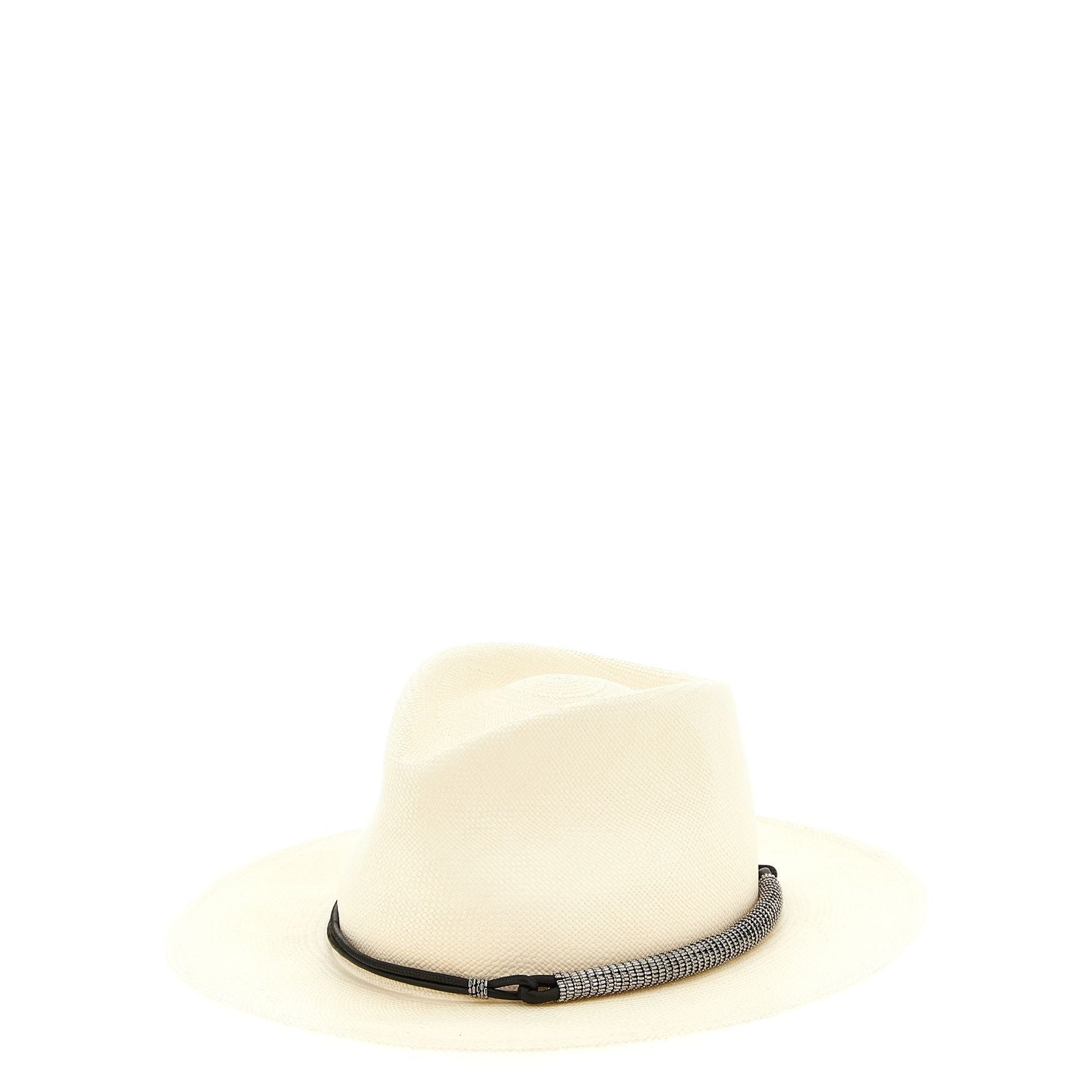 Brunello Cucinelli Beige Raffia Fedora Hat