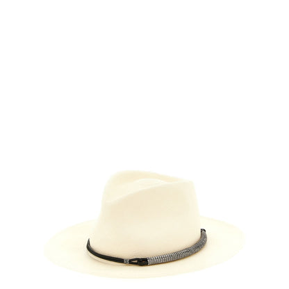 Brunello Cucinelli Beige Raffia Fedora Hat