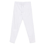 Brunello Cucinelli Cotton track pants in light grey with elasticated drawstring waistband and side slit pockets.