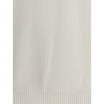Close-up of Brunello Cucinelli Half english rib Sweater in cotton with ribbed hem detailing