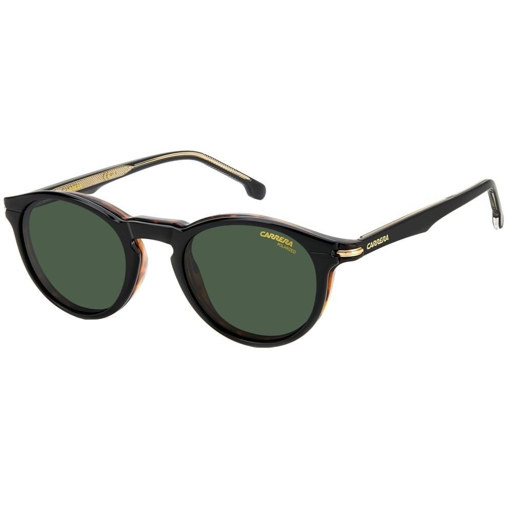 CARRERA MOD. CA 297_CS unisex sunglasses with round black frames and green lenses