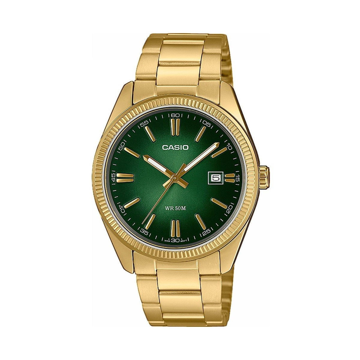 CASIO COLLECTION Mod. DATE, GOLD - GREEN WATCHES