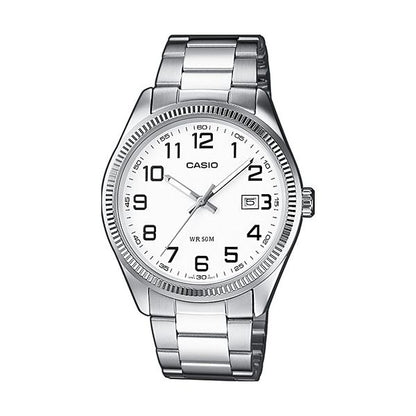 CASIO COLLECTION Mod. DATE - WHITE. ARAB NUMBERS