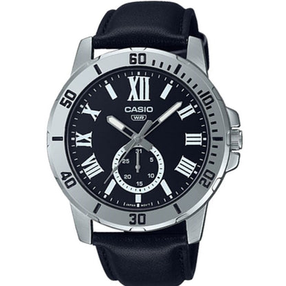 CASIO COLLECTION Mod. DIVER DATE LEATHER - BLACK