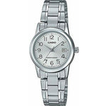 CASIO COLLECTION Mod. LADY DATE - SILVER women's watch with water-resistant stainless steel case and bracelet, quartz movement.