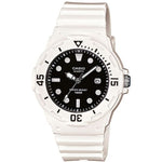 CASIO COLLECTION Mod. LADY DIVER - BLACK, 34mm quartz analog wristwatch with water resistance, resin strap and case, black dial.