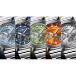 Collection of CASIO G-SHOCK Mod. OAK G-STEEL VIVID ORANGE watches with vibrant dials.