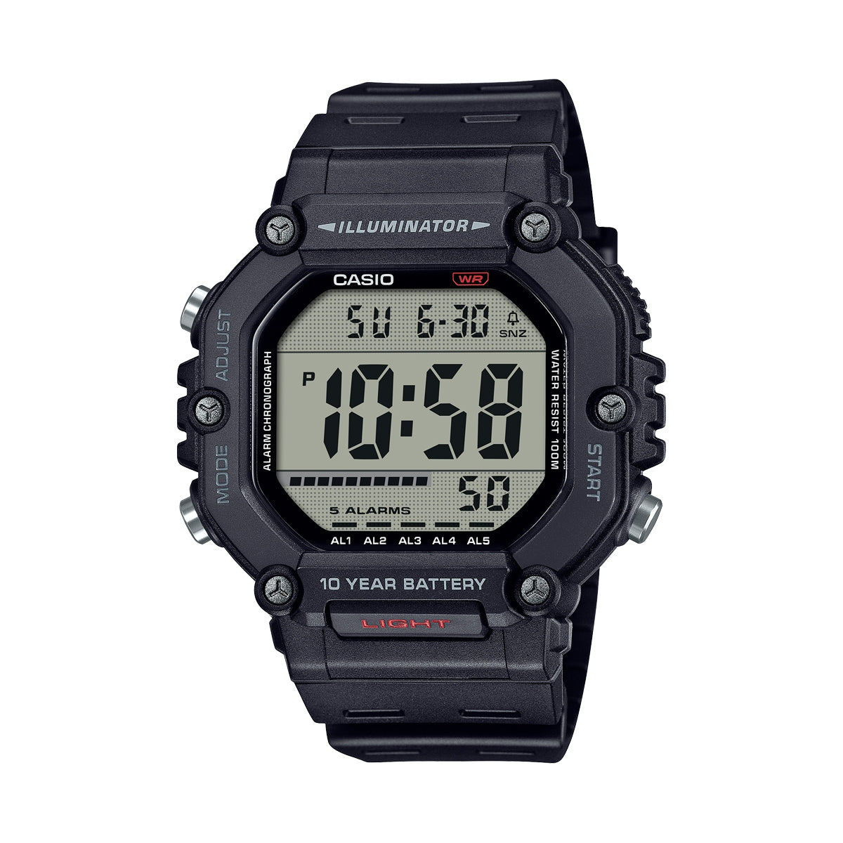 CASIO SPORT COLLECTION Mod. OVERSIZE 10 YEARS BATTERY - BLACK WATCHES