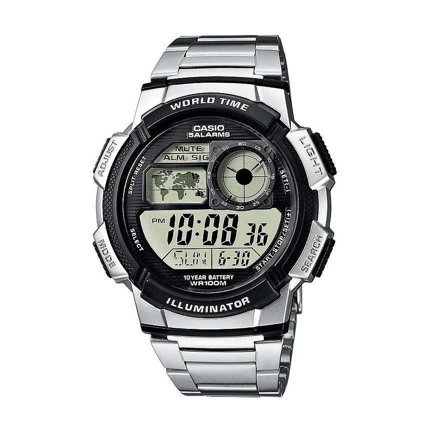 CASIO SPORT Mod. DIVER - WORLD TIME ILLUMINATOR - 5 ALARMS. 10 YEARS BATTERY