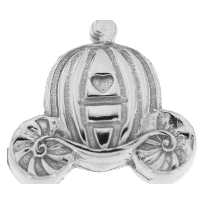 CHARMS RUE DES MILLE MOD. XB-001, silver charm shaped like a pumpkin carriage, elegant jewelry design.