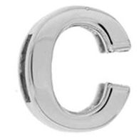 Close-up of silver letter C charm, part of the CHARMS RUE DES MILLE MOD. XB-C collection, showcasing elegant design.