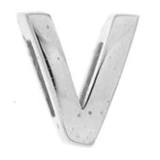 Silver letter V charm - CHARMS RUE DES MILLE MOD. XB-V