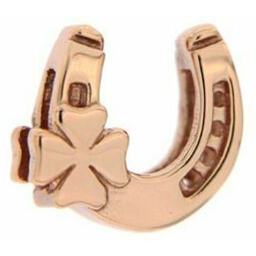 CHARMS RUE DES MILLE MOD. XR-007 rose gold horseshoe with clover detail