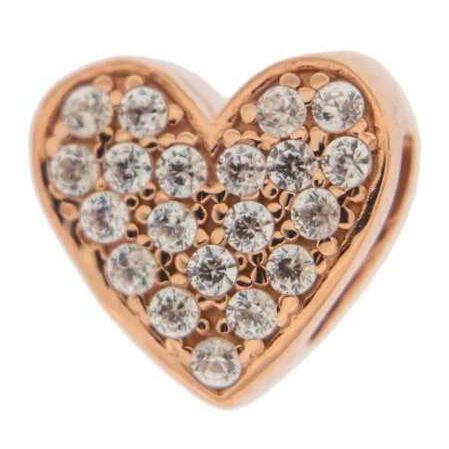 Heart-shaped charm with crystals - CHARMS RUE DES MILLE MOD. XRZW-003