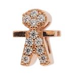 CHARMS RUE DES MILLE MOD. XRZW-010 featuring a diamond-studded gold charm in the shape of a playful child silhouette.
