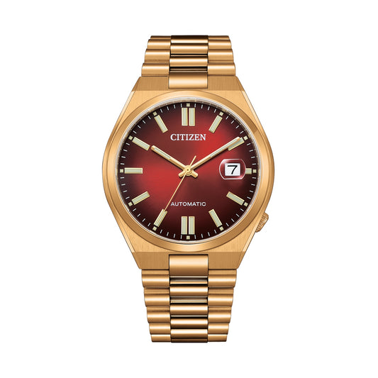 CITIZEN Mod. TSUYOSA Automatic - RED wristwatch with 40mm gold stainless steel case, water resistant 5 ATM, sapphire dial, for gentlemen