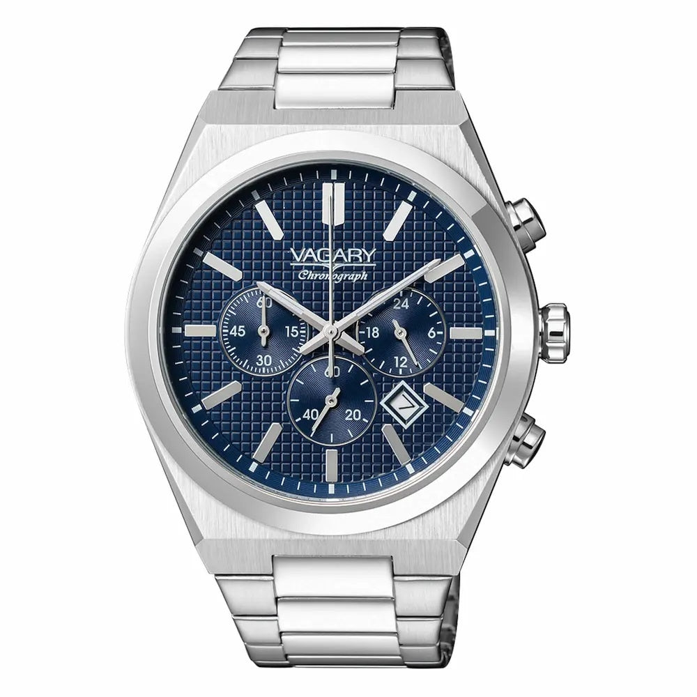 Elegant CITIZEN VAGARY MOD. IV4-918-71 watch with blue dial and silver bracelet - perfect for classic and modern styles.