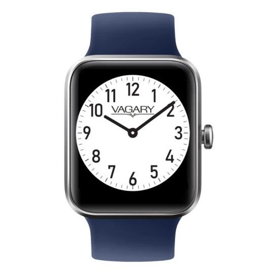CITIZEN VAGARY MOD. X02A-005VY wristwatch with blue strap and white clock face.