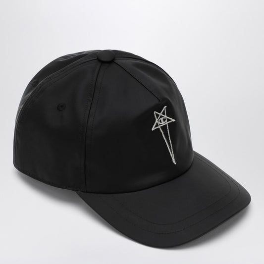 Champion x Rick Owens Black baseball cap in nylon CM01E6201CHNY/Q_RICKO-09_100