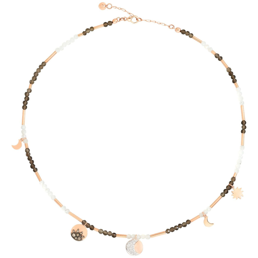 COLLANE DODO MOD. DCC2012MOSUNFAD9R42 necklace with mixed charms displayed in a circular arrangement.