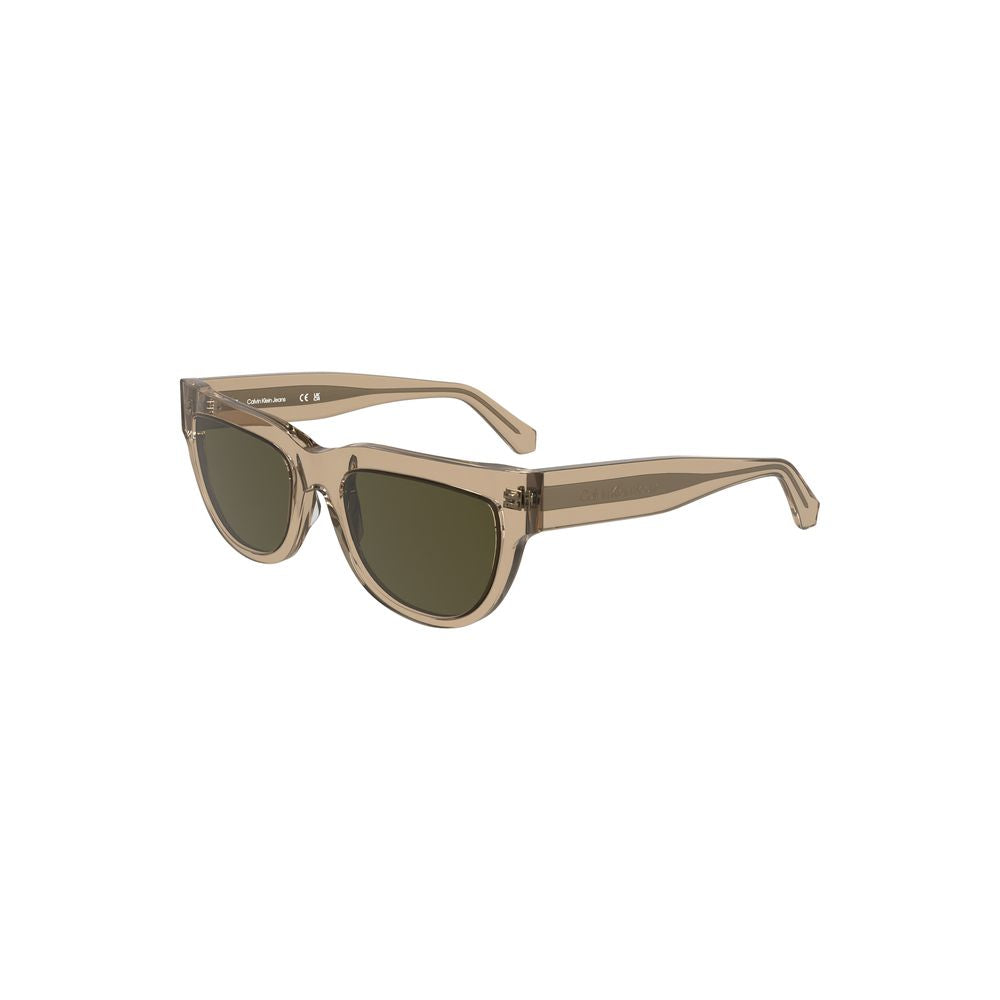 Calvin Klein Brown Acetate Women Sunglasses featuring chic square lenses and durable design, perfect for fashion-forward looks.