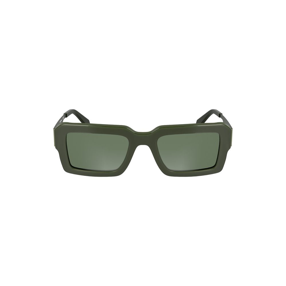 Calvin Klein Green Acetate Women Sunglasses with rectangular lenses and modern style