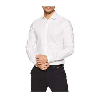 Calvin Klein White Cotton Dress Shirt