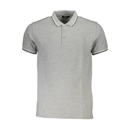 Cavalli Class Brown Cotton Men Polo Shirt with elegant design and embroidery, perfect for adding sophistication to your wardrobe.