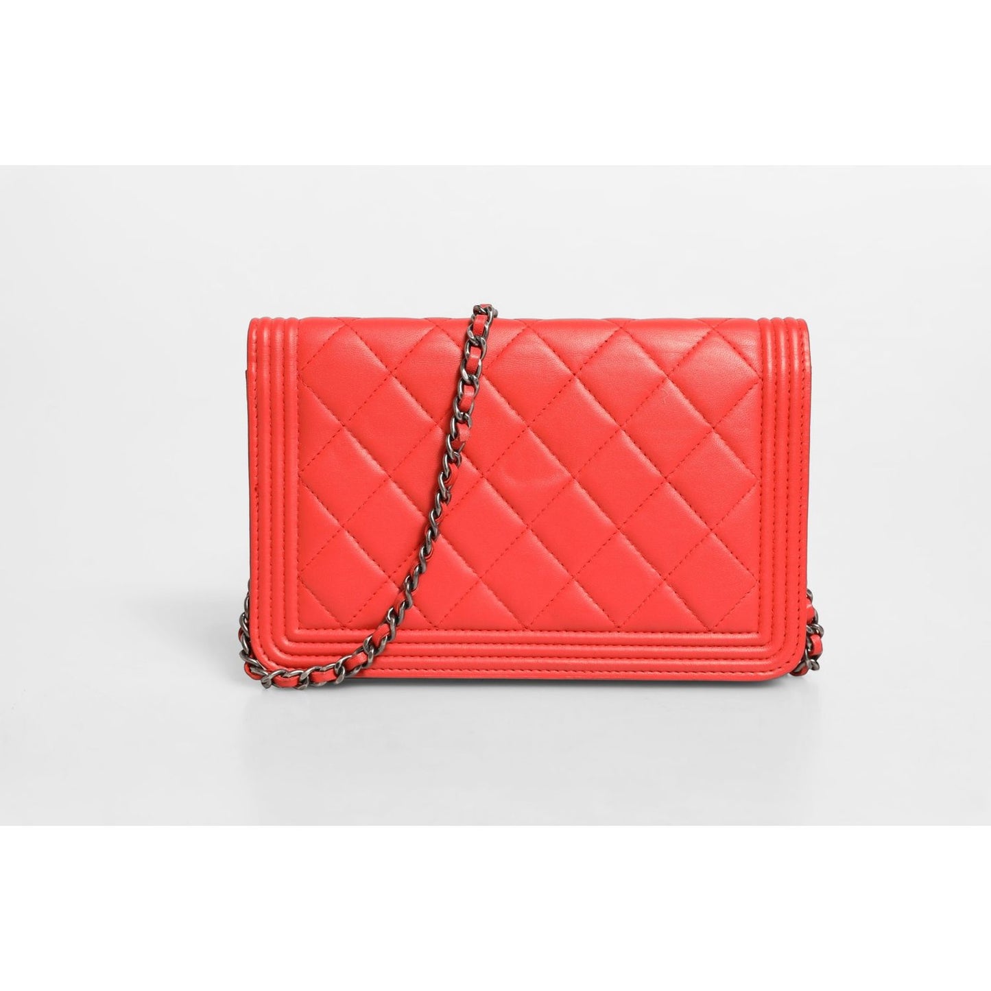 Chanel Boy Wallet on Chain Red Lambskin