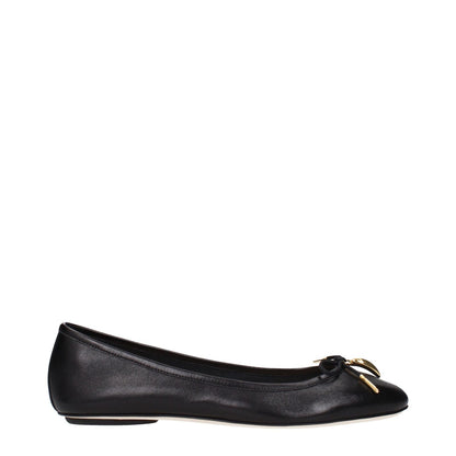 Chloé Black Leather Ballet Flats