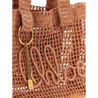 Chloé Multicolor Raffia Tote Bag
