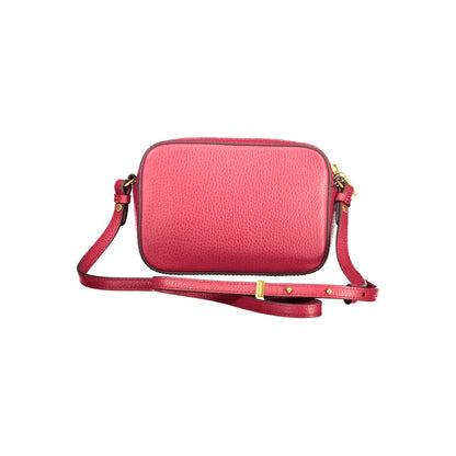 Coccinelle Red Leather Women Handbag with adjustable strap and streamlined closure for elegant style and secure use.