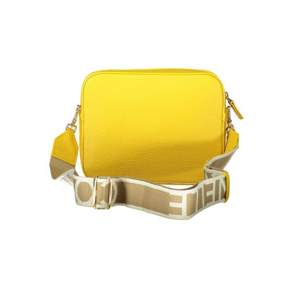 Coccinelle Yellow Leather Women Handbag with adjustable strap, vibrant design, and secure zip closure for fashion-forward individuals.