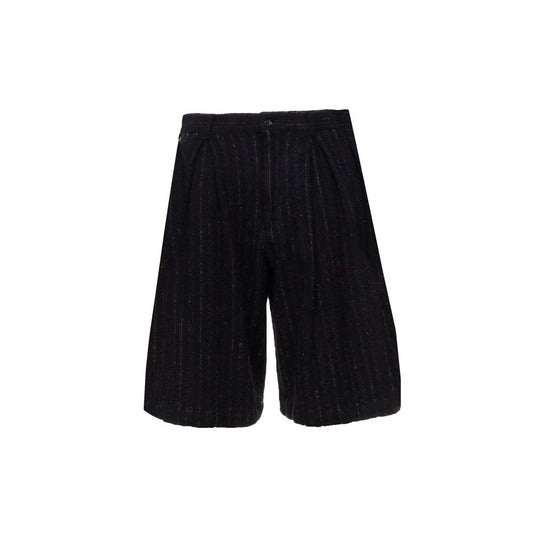 Comme Des Garçons Homme Plus Wool Shorts, men's brushed wool-blend serge, with belt loops, side pockets, Japan-made, unlined.