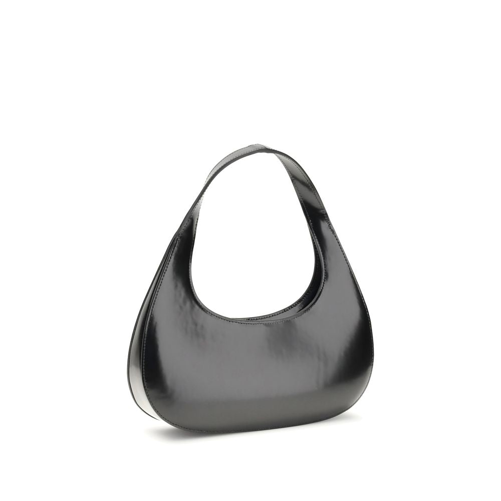 Coperni Black Leather Swipe Baguette Shoulder Bag