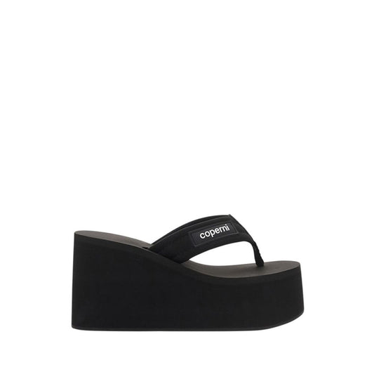 Coperni Black Polyester Platform Sandals 1728,72470364320,Black,Coperni,EU36/US6,EU38/US8,EU39/US9,New with tags,Platforms - Sandals - Shoes,Sandals - Shoes,Shoes,Women