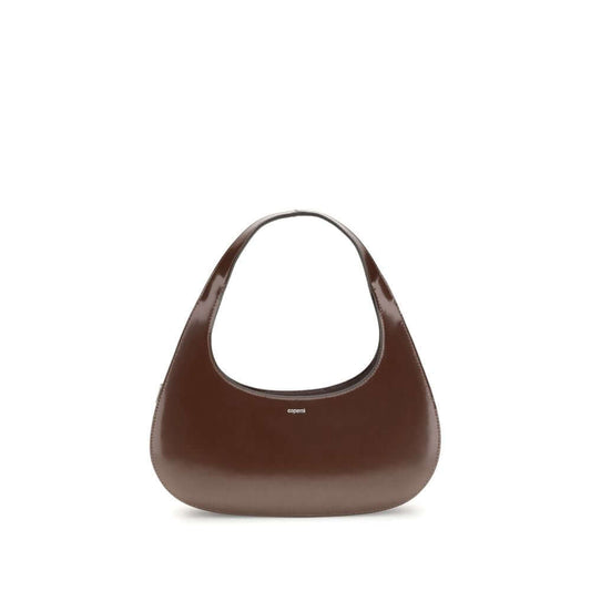 Coperni Brown Leather Shoulder Bag with a slim, elegant design and matte finish, ideal for everyday wear, made of 100% leather.