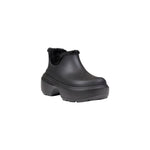 Crocs Black Croslite Ankle boot with soft inner lining for warmth, ideal for casual walks and outdoor activities.