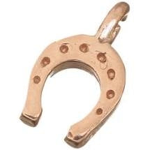 Gold horseshoe charm, unisex design, DODO Mod. DMB0015HSHOL0009R, ideal for adding elegance and luck to jewelry collections.