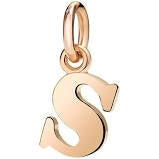 DODO Mod. DMB2022LETSL0009R unisex gold ciondolo pendant shaped as letter S