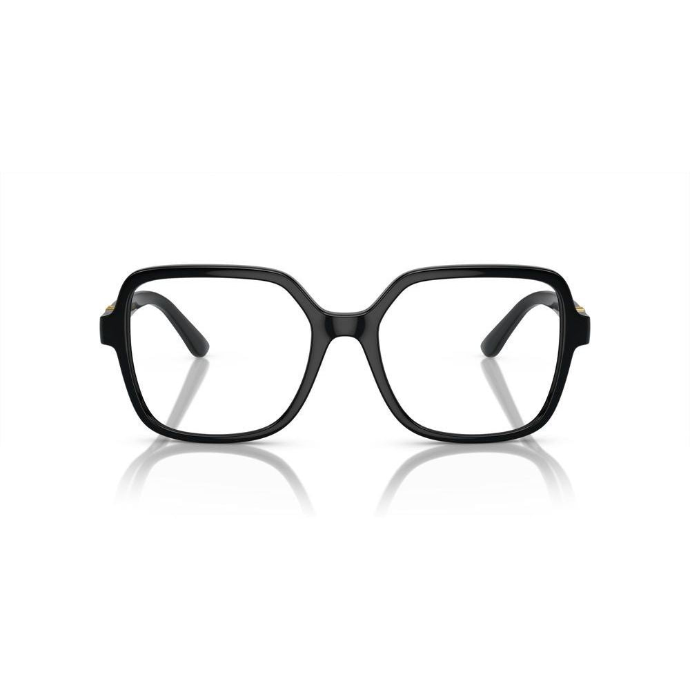 DOLCE & GABBANA MOD. DG 5105U women's eyeglasses in black, front view with square lenses and elegant design for ladies