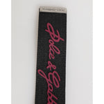 Dolce & Gabbana Black Burgundy Polyester DG Logo Men Keychain Keyring with logo detail on strap.