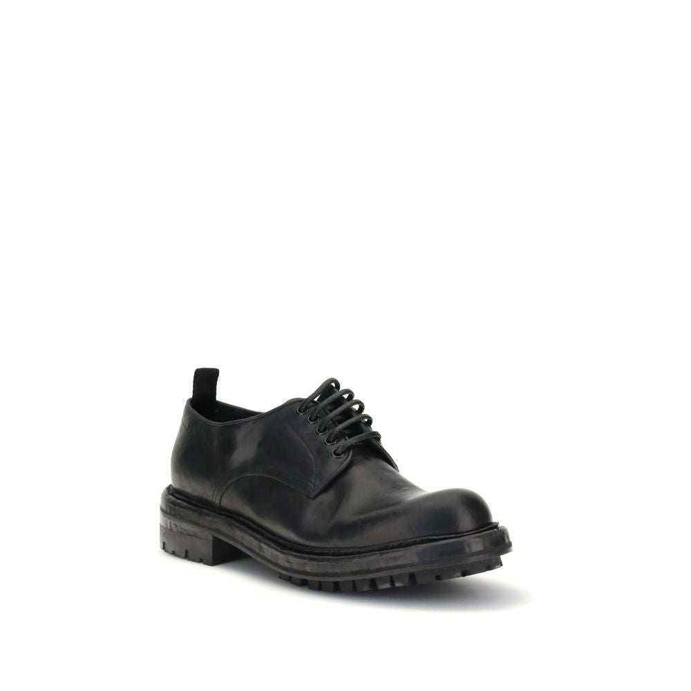 Dolce & Gabbana Black Calf Leather Bos Taurus Oxfords And Derbies