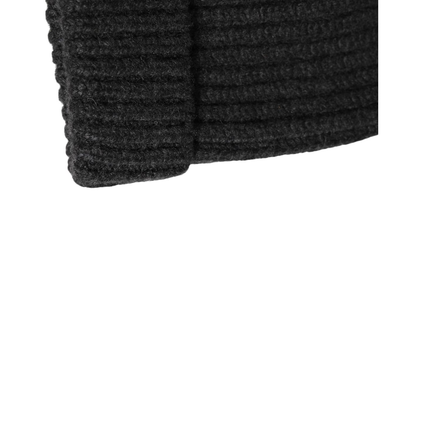 Dolce & Gabbana Black Cashmere Knitted Beanie Men Capello Hat with ribbed texture in soft black cashmere.