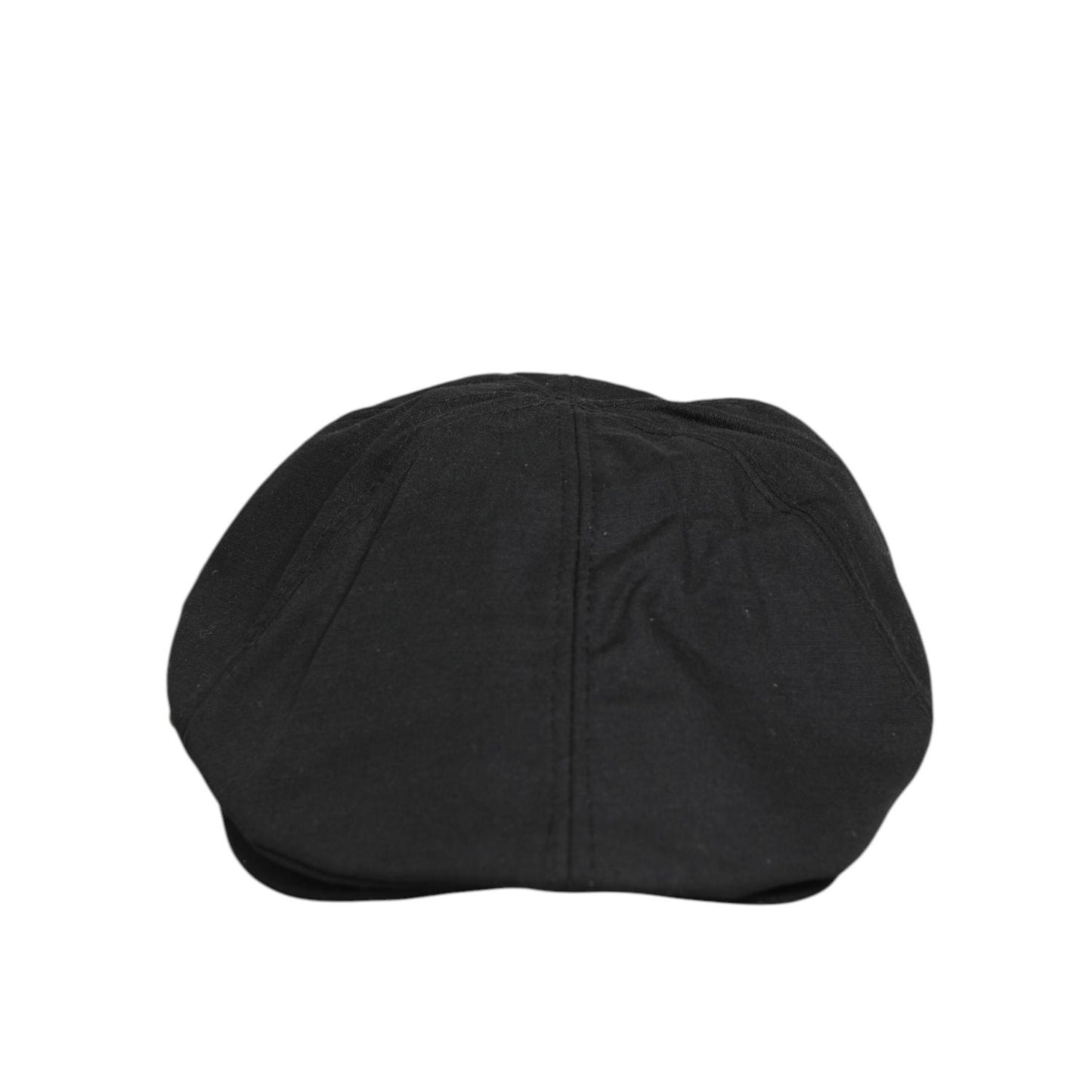 Dolce & Gabbana Black Cotton DG Logo Newsboy Cloth Capello Hat rear view