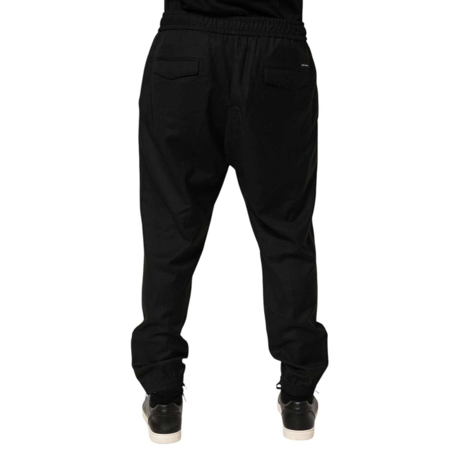 Dolce & Gabbana Black Drawstring Men Jogger Sweatpants Pants