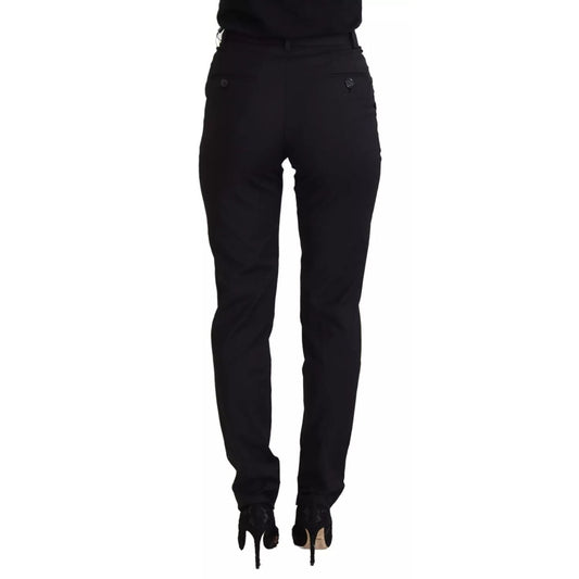 Dolce & Gabbana Black High Waist Skinny Trouser STAFF Pants