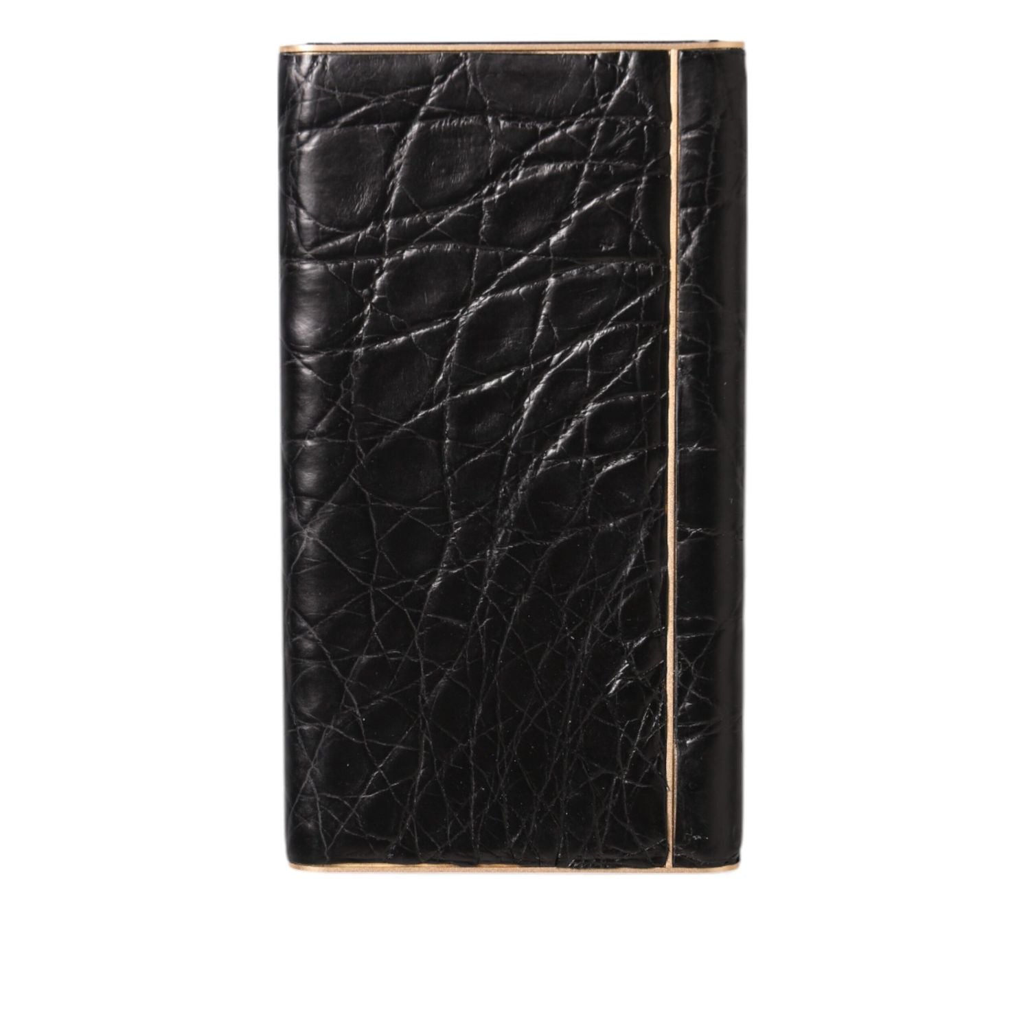 Dolce & Gabbana Black Leather Embossed Exotic 3000mAh  Power Bank Charger USB
